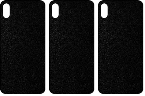 [3 Stück] apgo Protective Skin für Apple iPhone XS Max – Rückseiten Skin Sticker, Wrap Folie, Vinyl Schutzfolie für die Rückseite, Motiv Leicht raues Mattschwarz