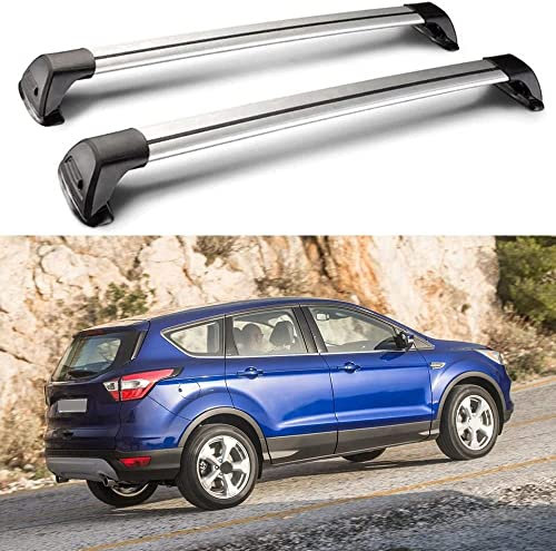 Dachträger Dachgepäckträger Für Ford Kuga SUV 2013-2017, Aluminium Dachträger Querstangen Gepäckträger für Gepäck, Campingausrüstung, Fahrrad