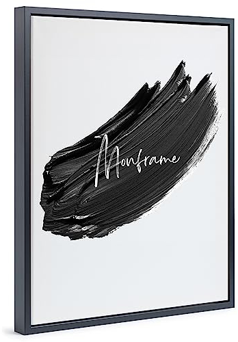 Monframe Schattenfugenrahmen - 80x80 cm - Schwarz - für Leinwandbilder auf Keilrahmen - Leerrahmen ohne Glas und Rückwand