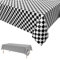 Schwarz Weiß Karierte Tischdecke,Tischdecke Racing Einweg Plastik Tischdecke Einweg Tischdecke mit Karierter Flagge für Racing Party Dekoration 137 x 274cm
