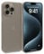 doupi Ultra Dünne Handyhülle kompatibel mit iPhone 15 Pro (6,1 Zoll) - Fein Matt, Kabelloses Laden Unterstützend, Super Slim Protective Cover, grau