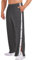 Deyeek Jogginghose Herren Trainingshose seitlich zu öffnen Lang Laufhose mit Taschen Basketball Hose Freizeithose Dunkelgrau XL