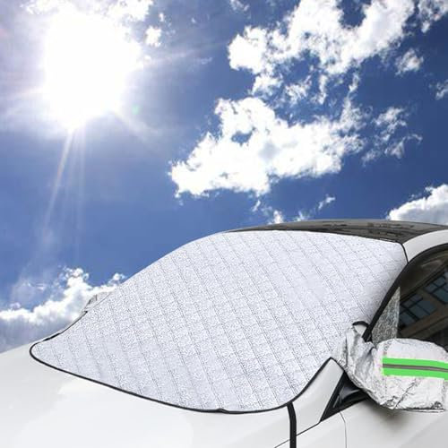 IULONEE Sonnenschutz Auto Frontscheibe Ultra-Dick Scheibenabdeckung Windschutzscheibe Sonnenschutz Auto Sonnenschutz Frontscheibe Frontscheibenabdeckung UV-Schutz für Sommer Sonne Staub Schnee