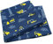 Wollhuhn ÖKO Kinder/Jungen/Mädchen Cooles Elastisches Stirnband/Haarband Bequem Zweilagig Jersey Oder Fleece Viele Motive 21215152 (Baustelle Dunkelblau/Gelb)