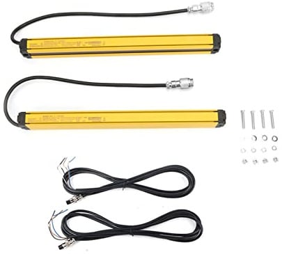 Buachois Sicherheits Lichtvorhang Sensoren, 6 Beams DC10–30V Lichtvorhang A Serie Lichtgitter BEM0640-C-200NB Sicherheitsgerät Sicherheitslichtgitter Optischer Gittersensor C Typ Dünner Lichtschranke