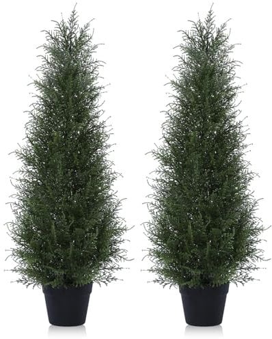 Kazeila Cedro Artificiale 90cm Piante Finte da Interno con Vasetto,Cipressi Piante Artificiali Albero Finto da Interno Decorazioni Casa Camera da Letto Balcone(2Pack)