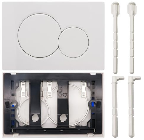 Betätigungsplatte für Geberit Doppelspülung, kompatibel mit Geberit sigma01 Unterputzspülkästen, alpinweiß, 115.770.11.5