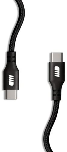 Dudùu - Cavo Nylon Fast Charger Antinodo Type-C/Type-C – Cavo di Ricarica e Trasferimento Dati per Smartphone e Dispositivi Compatibili Android e iOS USB-C (3 Mt)