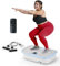 FEIERDUN Vibration Plate Exercise Machine, Vibration Plate for Lymphatic Drainage, Power Plate Vibration Platform w/ Loop Bands for Weight Loss & Toning-Blue