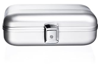 GUARDIQUE Aktentasche, CW-027, Leer, Attachékoffer, Aktenkoffer aus Aluminium, Alu-Koffer, Demonstrationskoffer, Aluminium Schutzkoffer, Silber, 20 × 12,5 × 8 cm
