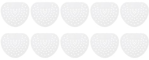sourcing map 10Pcs Urinal Screen Deodorizer, Anti-Splash Scented Urinal Cakes Odor Protection Urinal Mats for Toilets, Bathroom, White