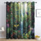 Wild Tier Vogel Vorhang, Wohnzimmer Schlafzimmer Blickdichte vorhänge, Tropische Dschungel Tier Gardinen, mit Ösen Verdunkelungsvorhang, Vorhänge 2er Set, 137x117 cm