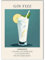 Happymotive – Premium Cocktail Poster wahlweise in DIN A3 oder DIN A4 – Premium Druck auf 300g Papier – Wanddekoration für Bar, Küche und Homebar, Office ohne Rahmen Gin Fizz A4