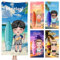 NIBESSER Personalisiertes Strandtuch für die Kleiner Junge/Kinder Individuelles Reisebadetuch Badetuch mit Namen super weich schnell trocknendes Namenstuch Sommer Urlaub