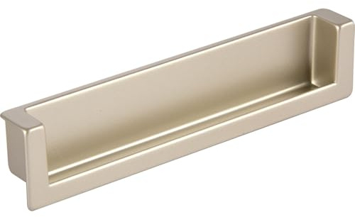 Muschelgriff Syrakus LA 128 Einlassgriff mit Einlassmaß 134x26,2mm, Zinkdruckguss neusilber