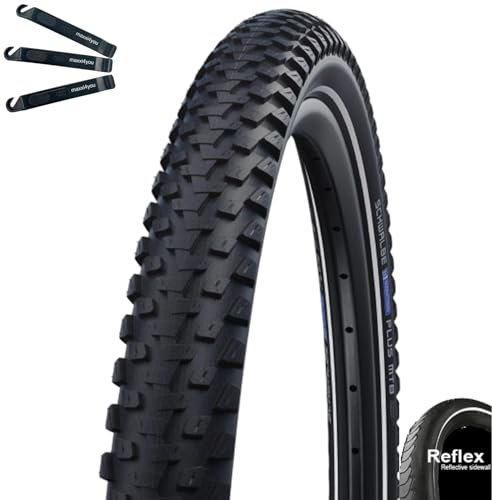 1 x Schwalbe Marathon Plus MTB Performance E-50 Fahrradreifen Schwarz/Reflex 60-622 (29 x 2,35) inkl. maxxi4you Reifenheber