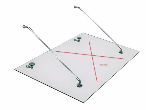 Vordach für Haustür – Glashalter Set Edelstahl – Halterung für Glasvordach & Glasdach ohne Glas – wetterfest, rostfrei, schwere Ausführung für Außenbereich Überdachung (Silber, 2 Sets (1,25m))
