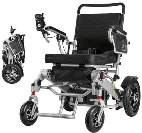 Fyearfly Elektrischer Rollstuhl XFGW25-207 mit 2x 12Ah Batterien, faltbar und tragbar, ideal für Innen- und Außenbereich