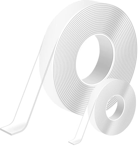 TXWLLIU Doppelseitiges Klebeband, Extra Starkes Transparentes Nano-Doppelseitiges Klebeband, Multifunktionsband Für Die Dekoration Zu Hause Und Im Büro, 2 Rollen