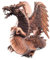 Windalf Holzfigur Drache BRAINN 30 cm Stehender Holz-Drache mit Flügeln Glücksbringer Schutzdrache Holz