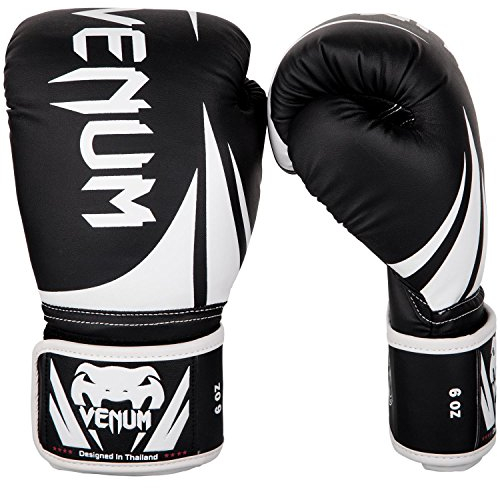 VENUM Challenger 2.0 Kids Guantes de Boxeo, Unisex-Youth, Negro/Blanco, 6-Ounce