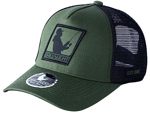 DRILLSUCHT® Anglermütze Mesh Cap Fishing Angeln Größenverstellbar