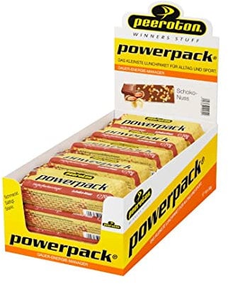 Peeroton Powerpack Riegel Schoko-Nuss - Energieriegel ohne Zucker - Protein Snack Mahlzeitenersatz mit langanhaltender Energieverfügbarkeit - der Haferriegel, der sättigt und stärkt - 15 x 70 g