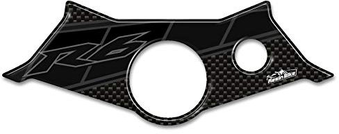 Resin Bike Adesivi Moto Compatibile con Yamaha R6 2005. Protezione Forcella Sterzo da Urti e Graffi. Adesivo Resinato con Effetto 3D per Piastra Forcella Sterzo
