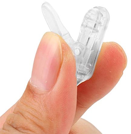 20 pcs Tent Tarp Clips,Heavy Duty Windproof Awning Poles Clamp Grip, Plastic Alligator Snaps for Camping, Tarps, Caravan, Transparent