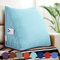 VERCART Rückenkissen Keilkissen Rückenlehne Kissen für Bett Sofa Kopfteil Gepolstert Bettkissen Wandkissen Sofakissen Groß Rueckenkissen Couchkissen Dekokissen Kordsamt 45cm Blau
