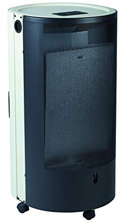 Stufa a gas Marvin Blue Belle Chic made in Italy trasportabile 5 ruote con portabombola (Panna)