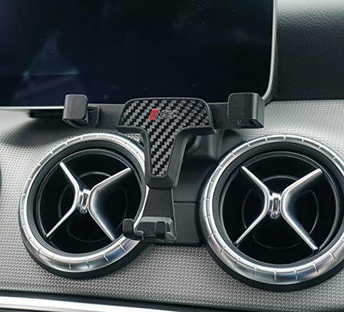 Beerte Support de téléphone de Voiture pour Mercedes Benz CLA 2013-2019,GLA 2015-2019,, Support de téléphone Portable avec Clip d'aération (Fibre de Carbone)