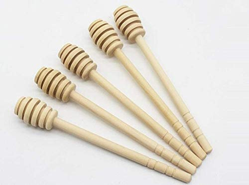 CHSYOO 20 x cuillère à Miel en Bois 16 cm Bois Miel Dipper Sticks drizzler pour Mariage Anniversaire Miel Pot fête faveurs Cadeau Cadeau