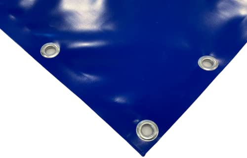 TENDAGGIMANIA Bache de Protection Exterieur en PVC 650 g/m² - Dimension 3 X 5 MT - Couleur: Bleu - Bache Protection avec Ourlet de Renfort périmétrique et œillets Tous Les 50 cm