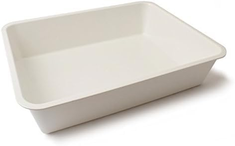 Vaschetta Rettangolare in Pura Melamina cm35x25x4 Bianco Made in Italy
