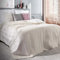 Eurofirany Tagesdecke Sesseldecke Sofadecke Velvet Samt Steppdecke für Wohnzimmer und Schlafzimmer (Sofia Creme, 230 x 260 cm)