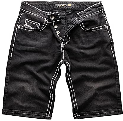 Rock Creek Jeans Shorts Herren Kurze Hose Denim M68 | Herren Jeansshorts aus Denim mit markanten Nähten, kurze Jeanshose und Bermuda für Alltag, Freizeit, Urlaub und Sommer