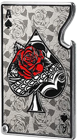 KADAX Bottle Opener, Steel Bottle Cap Opener with Playing Card Design, Opener for Beer, Water, Soda, Handy Metal Tool for Home, Kitchen, Bar, Wedding (Black/Red, Ace of Spades)