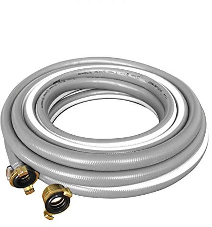 ALLEGRA Premium Abwasserschlauch Extrem Stabil und Langlebig mit 5 Schichten Kreuzgewebe Wasserschlauch Gartenschlauch Teichschlauch Spiralschlauch I Knickt nicht I Geka Schnellkuplung inklusive