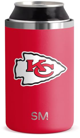 Simple Modern Producto oficial de la NFL Kansas City Chiefs, regalos para hombres, mujeres, papás, Día del Padre, enfriador de latas Ranger aislado para latas estándar de 12 onzas, cerveza, seltzer y
