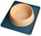 Natural Large Dog Bowl – Dog Food Water Bowl Mat Set for Large Dogs, Bamboo Fibre Bowl with Silicone Non Slip Mat, Non spill, Comfortable Eating (Single Set)