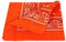 Alsino Bandana Stirnband Rockabilly Durag-Muster Herren-Stirnband - 53 cm x 53 cm 100% Baumwolle, Farbe wählen:Paisley orange