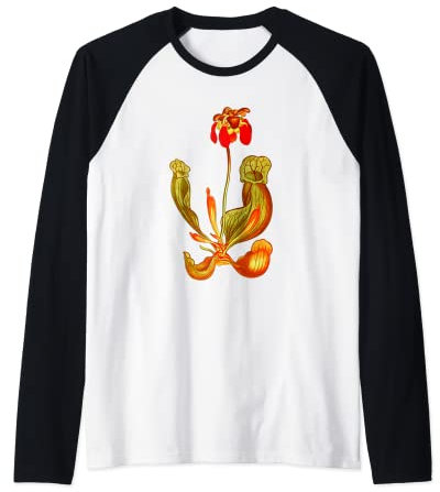Fleischfressende Pflanzen Sarracenia Trompete Krug Pflanze T-Shirt Raglan