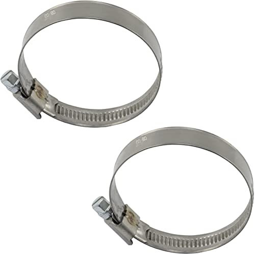 AERZETIX - C63581-2er-Satz Schlauchschellen mit tangentialschraube 60-80 mm verstellbar - breite 12 mm - aus edelstahl - silberfarben - lüftungsrohre gartenarbeit wasser sprinklerschlauch