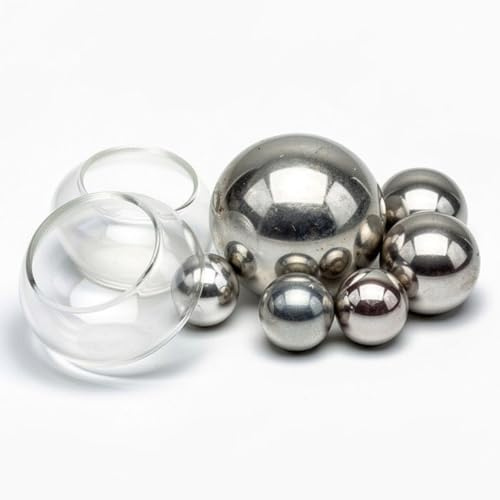 Storm's Gartenzaubereien Dekokugel Silber Schwimmkugeln - Teichkugel aus Edelstahl 6er Set mit 2 Schwimmteelichtern für Miniteiche