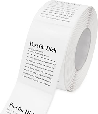 50x Paketaufkleber für Päckchen und Briefe: Post für dich Definition