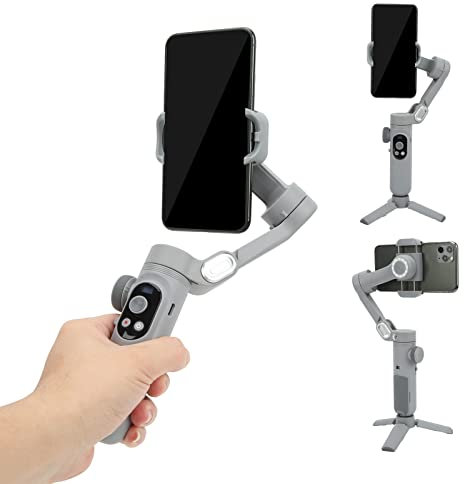 TEUOPIOE Aochuan Smart X Pro Smartphone Gimbal Stabilizer Compatible, Android HD Display Focus y Zoom Control Vlog Youtuber Live Video Record con trípode
