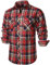 PARKLEES Chemise décontractée pour homme - Coupe droite - Boutonnée - Carreaux - En flanelle - Avec poches, Staub multicolore, S
