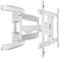 ONKRON White TV Wall Mount for 40-75 Inch Screens - Full Motion Extending Bracket up to 45.5 kg - VESA 200x100-600x400 - Tilt and Swivel M6L-W