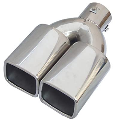 Autoauspuffrohr Auspuffschalldämpfer Edelstahl-Rohrschalldämpfer Dual Outlet Korrosionsschutz Dual Outlet Square Mouth Tail Throat